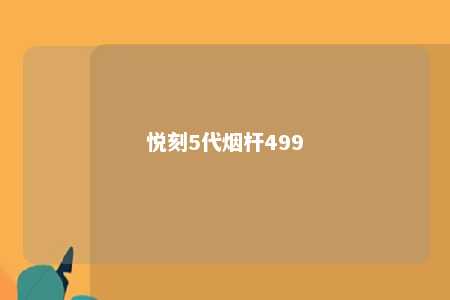 悦刻5代烟杆499